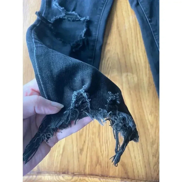 Women's Vervet by Flying Monkey Black‎ Distressed Jeans Size 32 Bin B - Picture 3 of 13